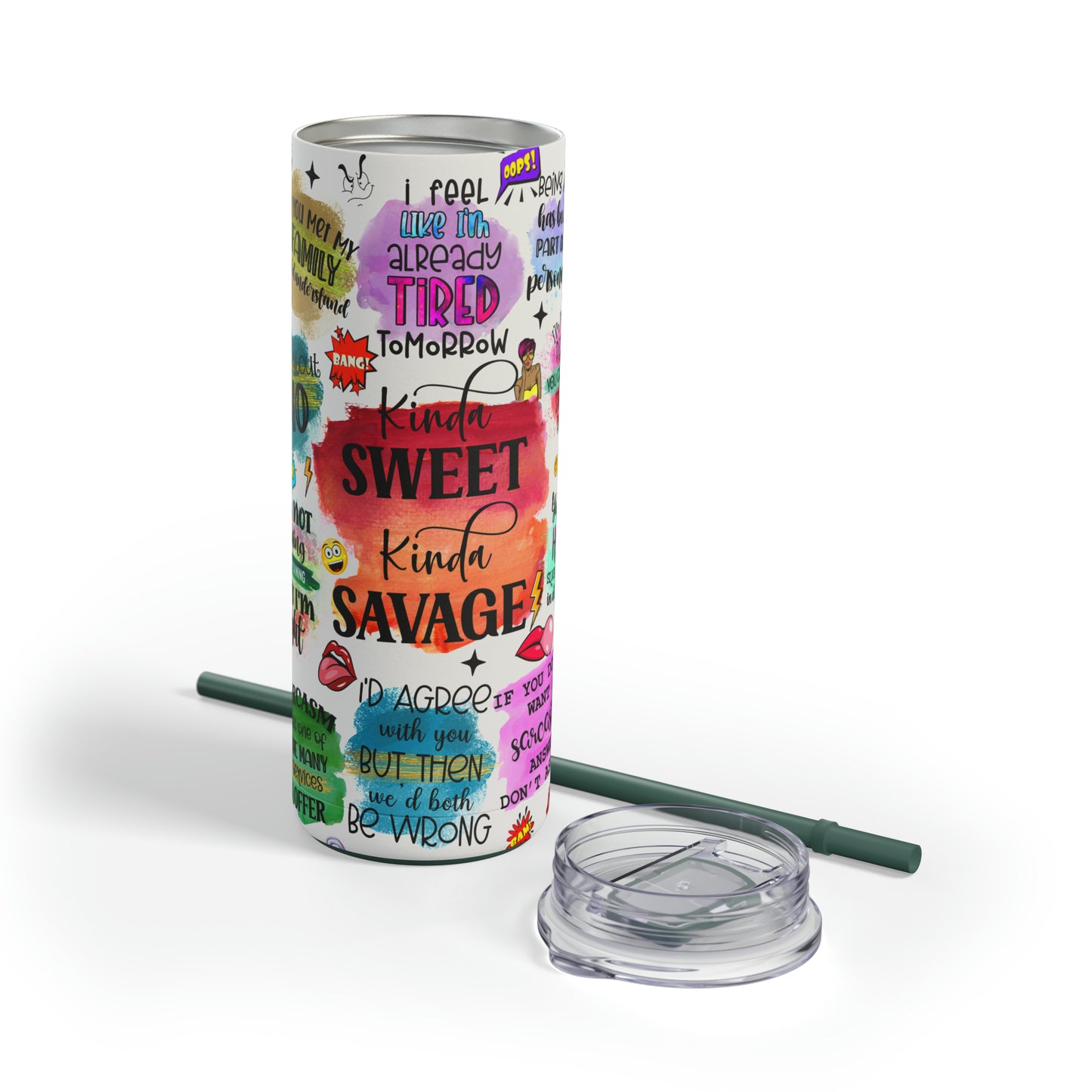 Motivate Me Skinny Matte Tumbler, 20oz