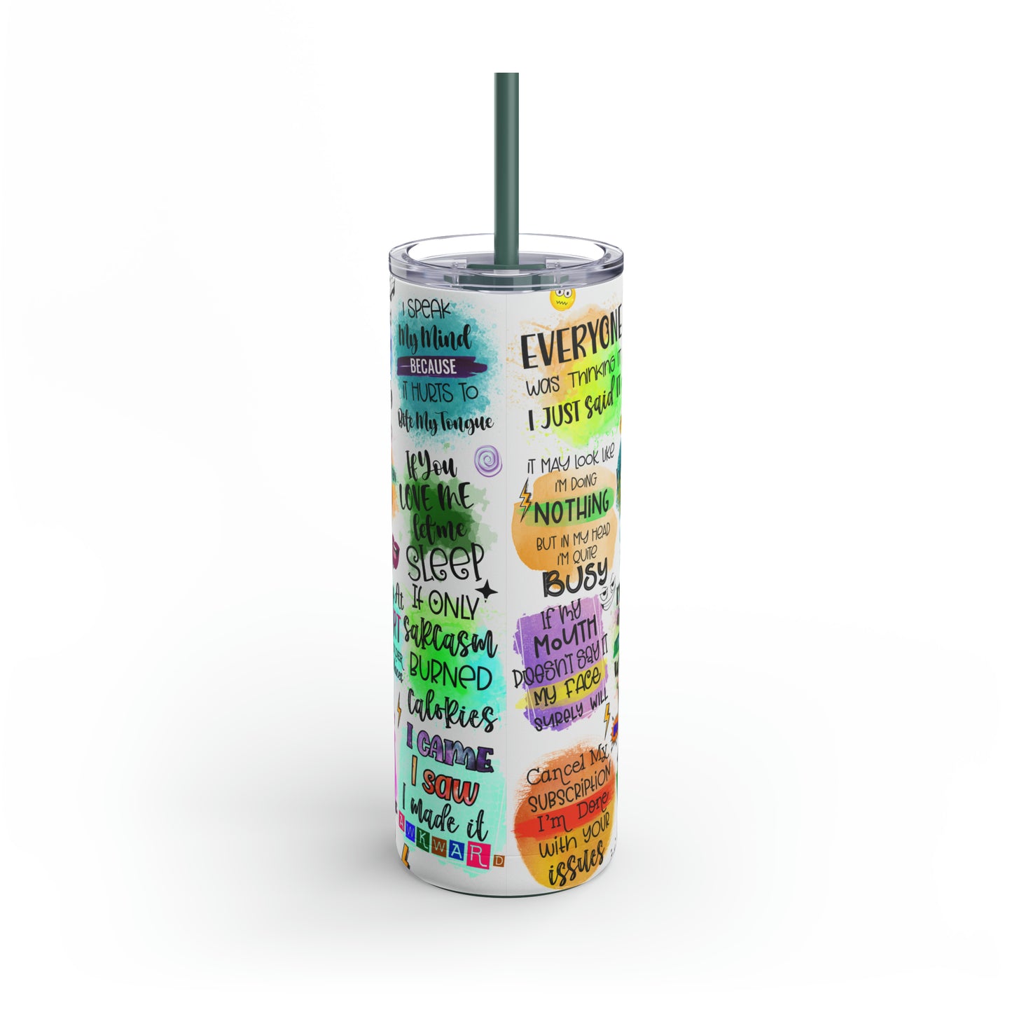Motivate Me Skinny Matte Tumbler, 20oz