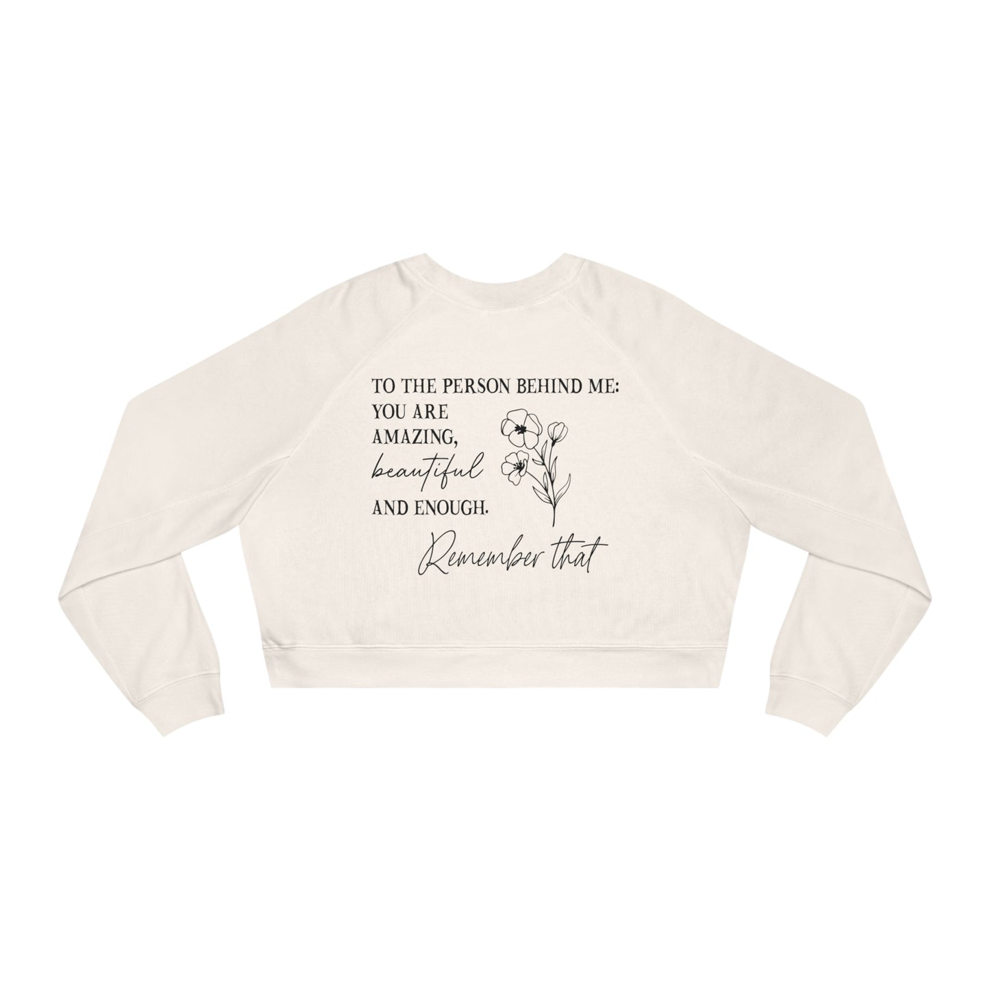 You Matter Women's Cropped Fleece Pullover (Front & Back Message)