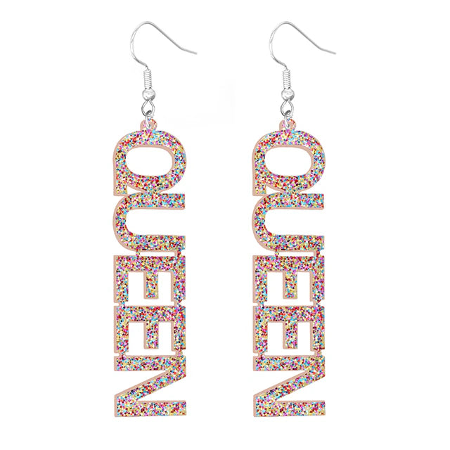 Queen Acrylic Earrings