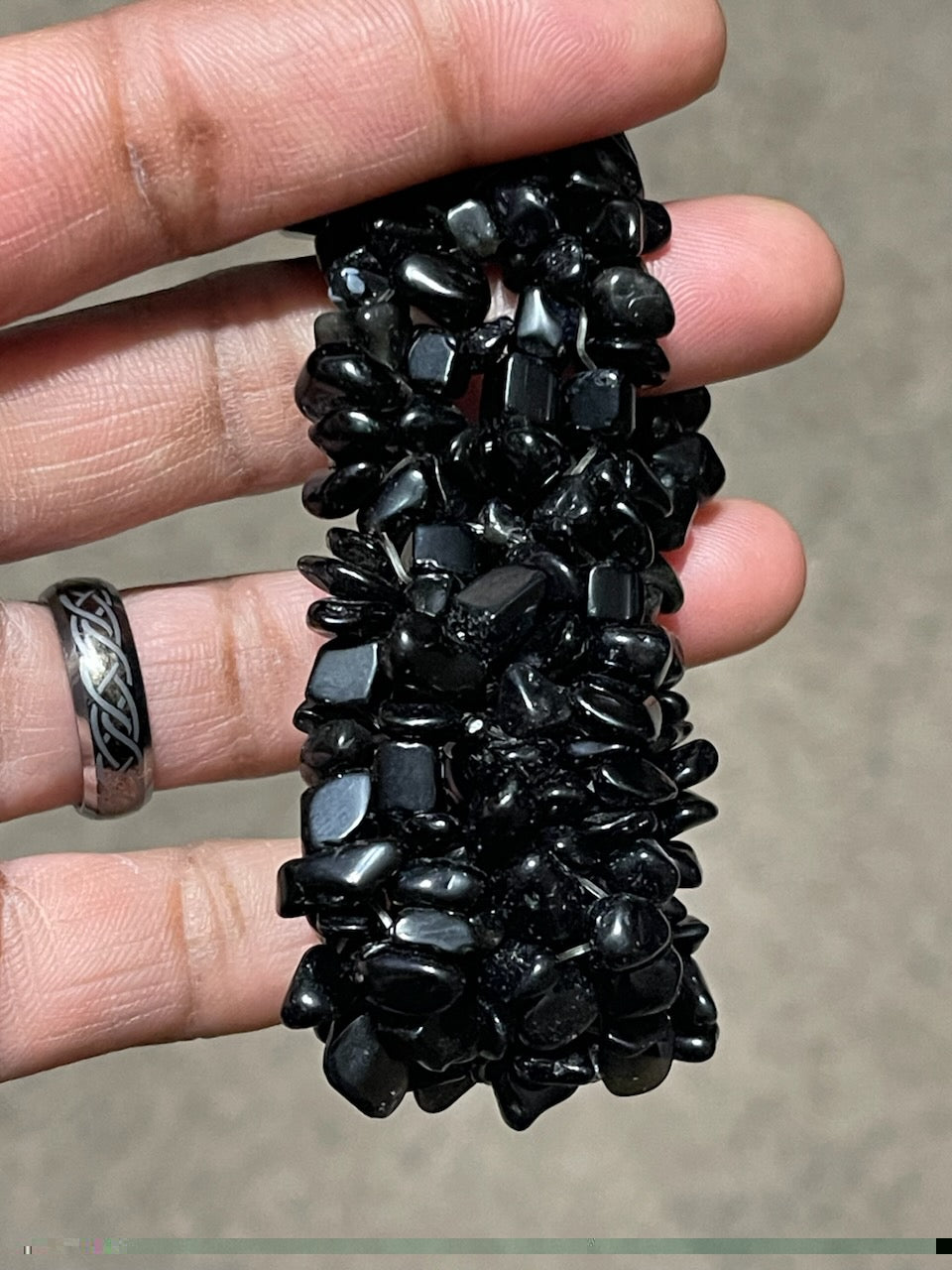 Obsidian Evil Eye of Protection Necklace and Bracelet Set