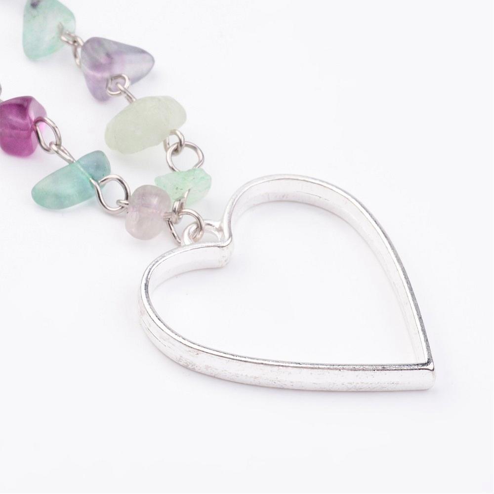 Heart Natural Crushed Stone Bracelets