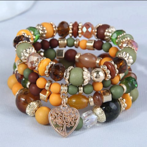 Tree of Life Wooden Beaded Bracelet