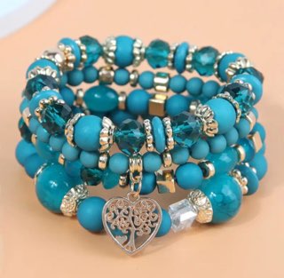 Tree of Life Wooden Beaded Bracelet