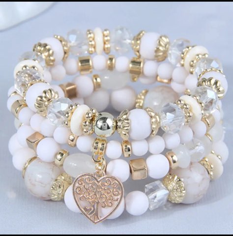 Tree of Life Wooden Beaded Bracelet