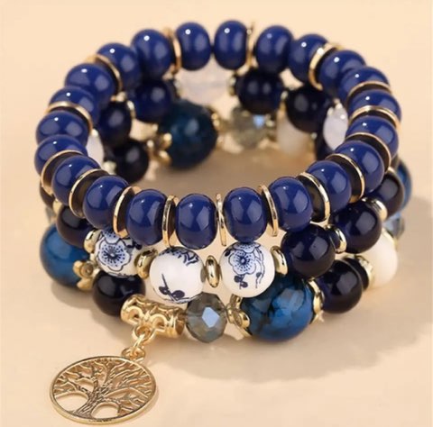 Tree of Life Glass Beaded Bracelets