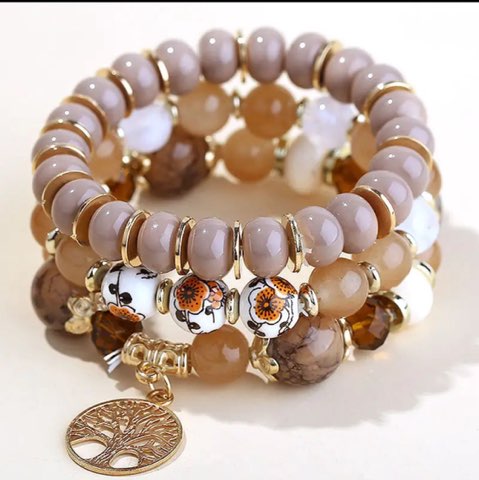 Tree of Life Glass Beaded Bracelets
