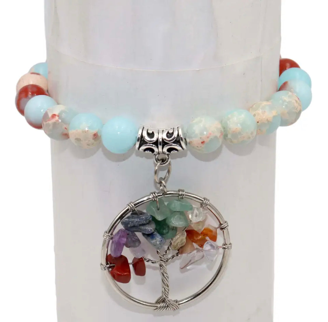 Chakra Tree of Life Stone Bracelet