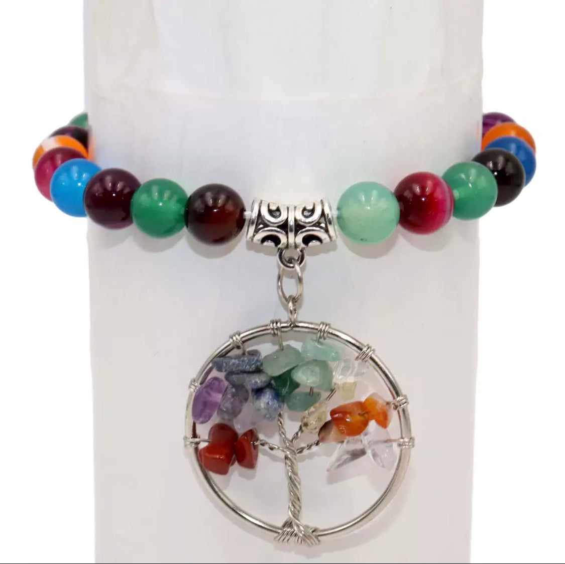 Chakra Tree of Life Stone Bracelet