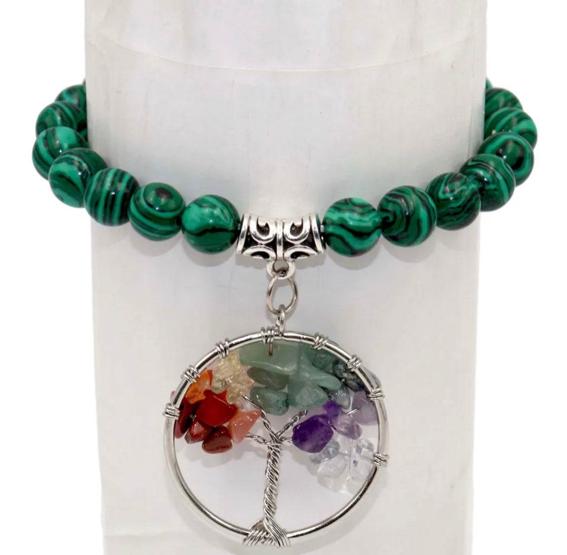 Chakra Tree of Life Stone Bracelet