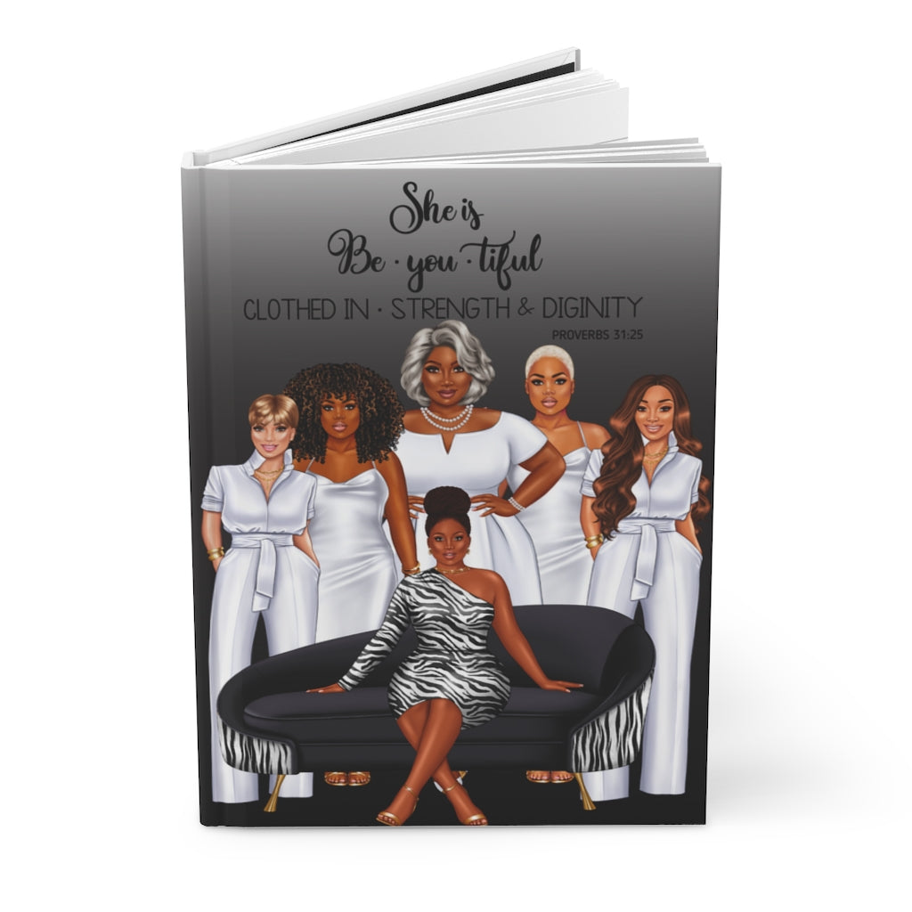 She is Clothed in Strength and Dignity Hardcover Journal Matte