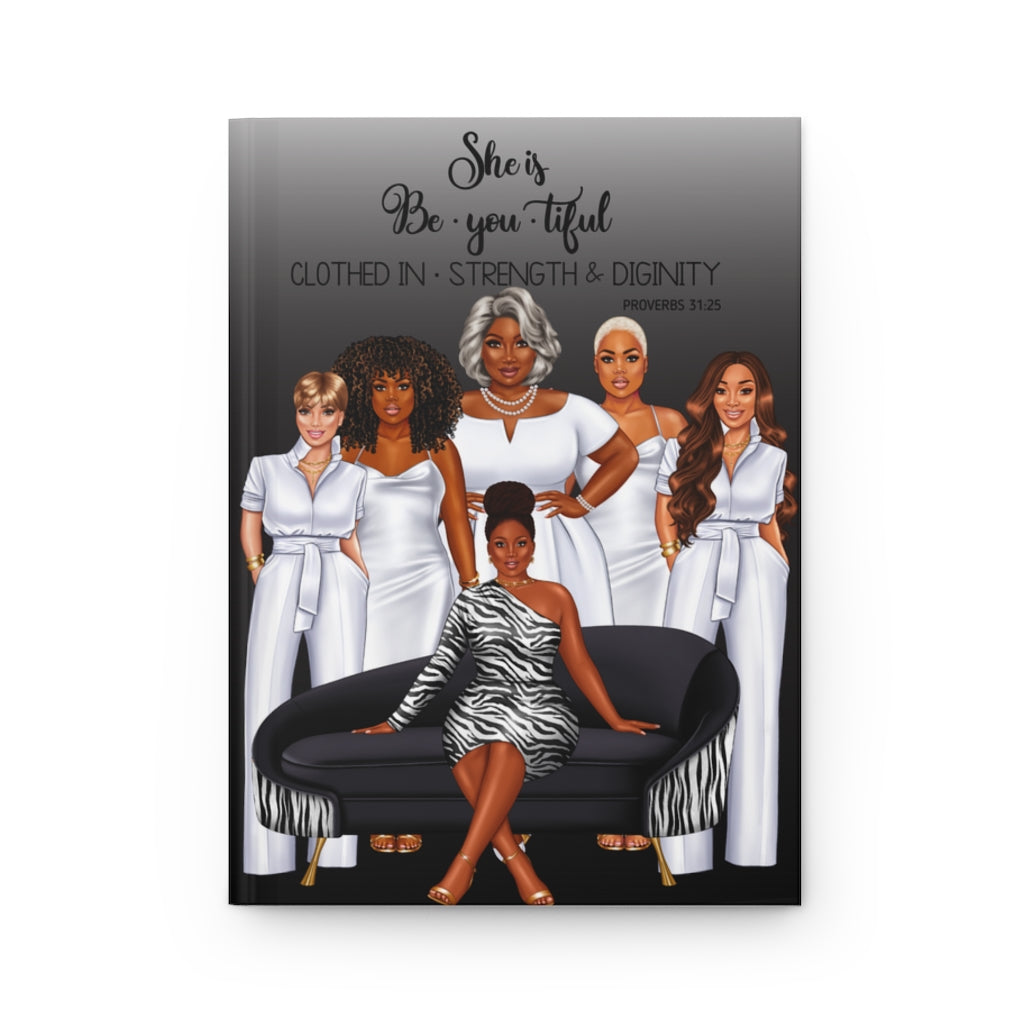 She is Clothed in Strength and Dignity Hardcover Journal Matte