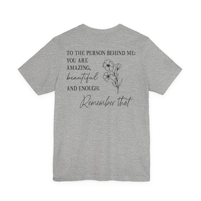 You Matter Tee — Inspirational Pocket Front & Floral Back Motivational T-Shirt