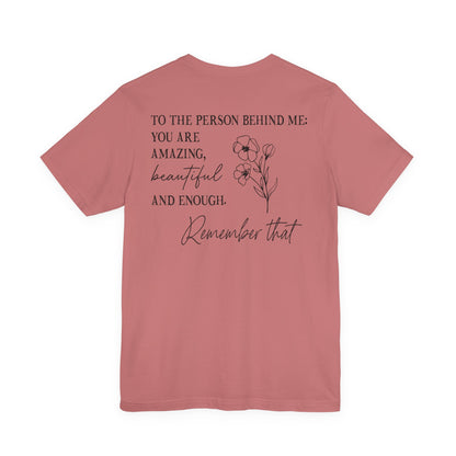 You Matter Tee — Inspirational Pocket Front & Floral Back Motivational T-Shirt