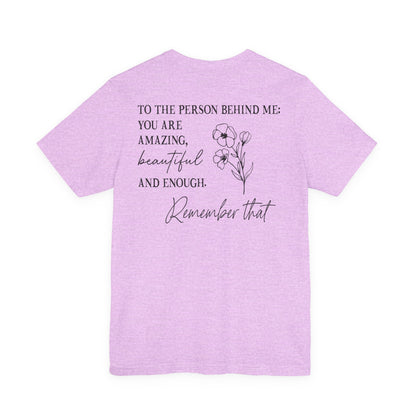 You Matter Tee — Inspirational Pocket Front & Floral Back Motivational T-Shirt