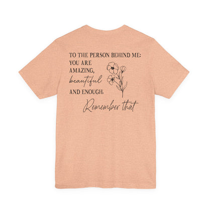 You Matter Tee — Inspirational Pocket Front & Floral Back Motivational T-Shirt