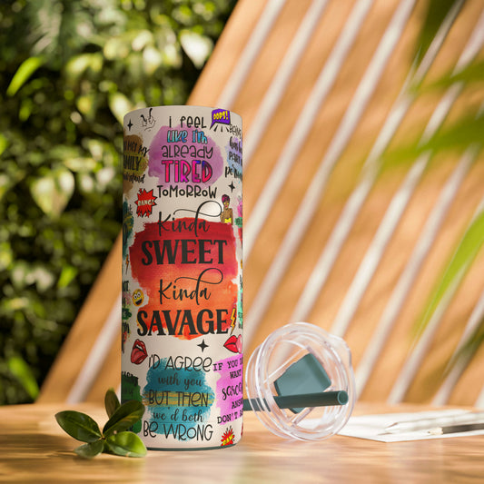 Motivate Me Skinny Matte Tumbler, 20oz