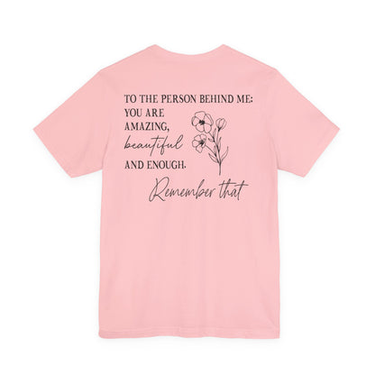 You Matter Tee — Inspirational Pocket Front & Floral Back Motivational T-Shirt