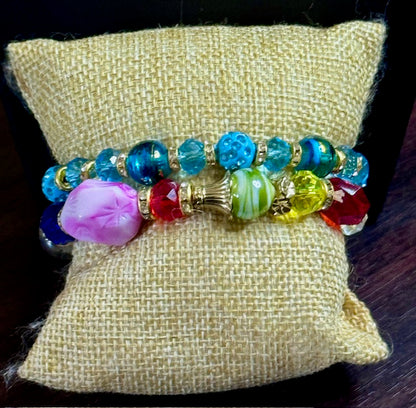 Sacred Heart Evil Eye Necklace & Bracelet Set
