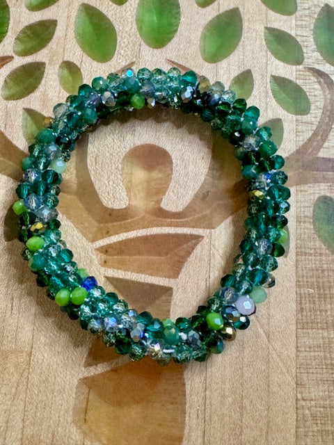 Handmade Crystal Beaded Bracelets | Colorful Stretch Stack Bracelets | Healing Energy Jewelry | Boho Luxe Wrist Stack