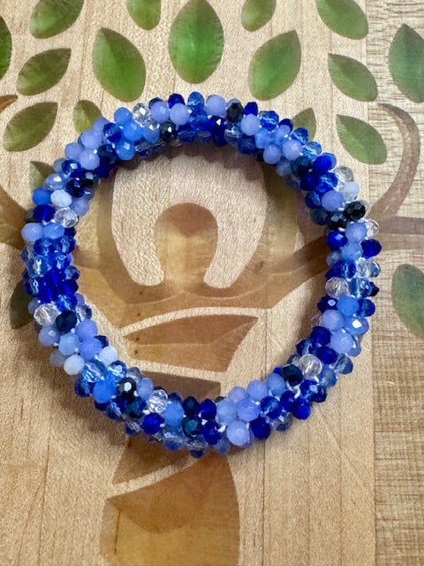 Handmade Crystal Beaded Bracelets | Colorful Stretch Stack Bracelets | Healing Energy Jewelry | Boho Luxe Wrist Stack