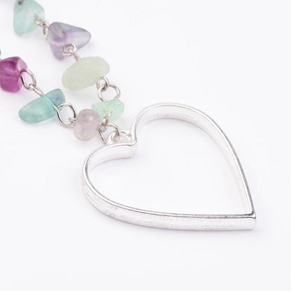 Heart Natural Crushed Stone Bracelets