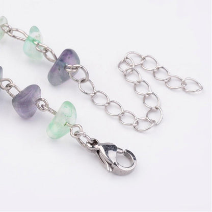 Heart Natural Crushed Stone Bracelets