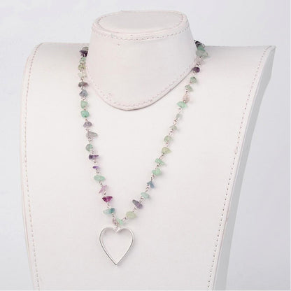 Heart Natural Crushed Stone Bracelets