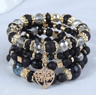 Tree of Life Wooden Beaded Bracelet